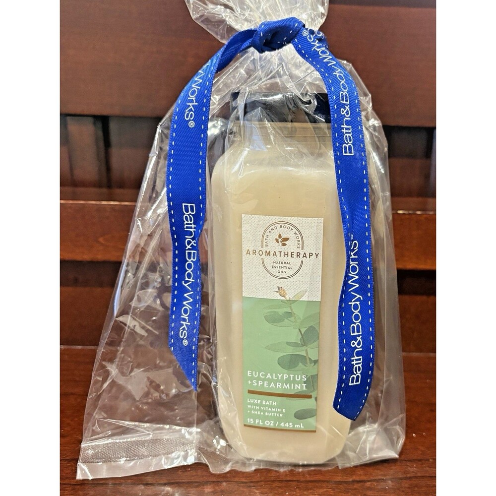 New Bath & Body Works Aromatherapy EUCALYPTUS + SPEARMINT Luxe Bath 15oz Wrapped